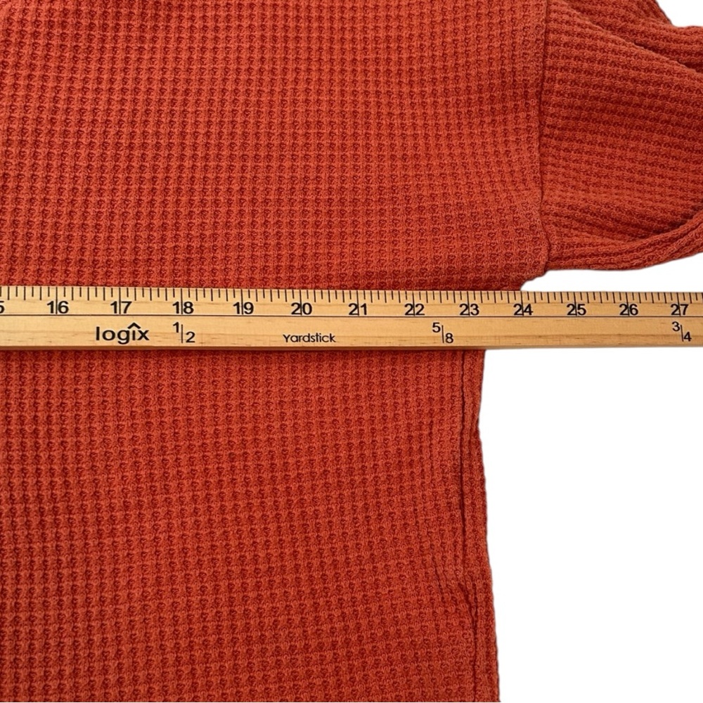 Madewell Women's Long Sleeve V-Neck Waffle Knit Sweater Sz L - Picture 5 of 8